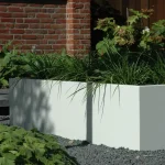 Vaso da fiori CARREZ senza fondo - rettangolare - alluminio - immagine 4
