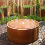 Tavolo ad acqua STANDARD - rotondo - corten - immagine 2