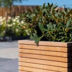 Vaso da fiori MALAGA RHOMBUS quadrato - legno - immagine 4