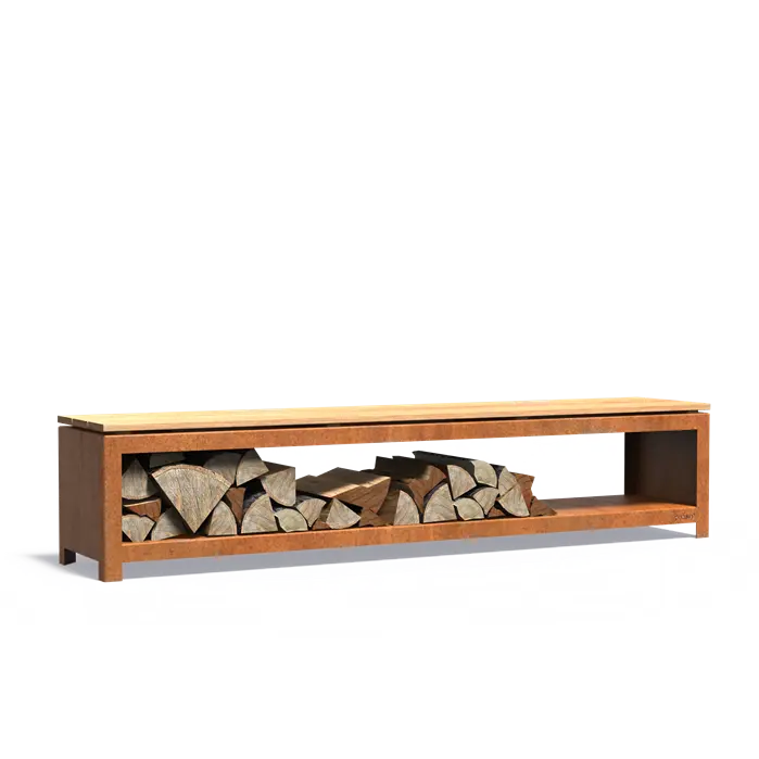 BHS2H Casetta in legno LOGG SEAT - corten - immagine 1