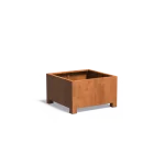 Vaso da fiori CARREZ con gambe quadrato - corten
