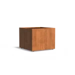 CARREZ vaso da fiori con ruote quadrato - corten
