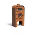 Caminetto da esterno GAP - con porta e forno per pizza - corten