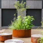 CIRCUM vaso da fiori su ruote - corten - immagine 2