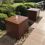 Blocco d'acqua rettangolare / quadrato - corten - immagine 3