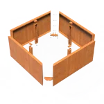 CARREZ CONNECT vasi da fiori quadrati piccoli - corten - immagine 4
