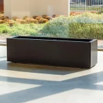 Base per vaso di fiori CARREZ CONNECT - rettangolare, acciaio verniciato - immagine 2