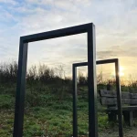 Portabiciclette AROS, acciaio corten - immagine 2