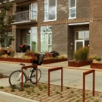 Portabiciclette STOR, acciaio corten - immagine 3