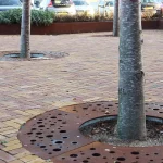 Griglia per alberi rotonda 1200 mm - corten - immagine 2
