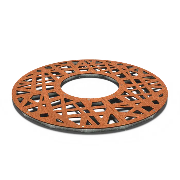 TGGR2020Ct Griglia per alberi rotonda 1800 mm - corten - immagine 1