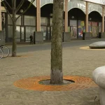 Griglia per alberi rotonda 1200 mm - corten - immagine 5