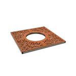 Griglia per alberi quadrata 1490 mm - corten