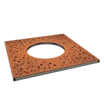 Griglia per alberi quadrata 1950 mm - corten