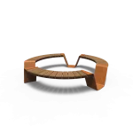 Panca rotonda DUNC - acciaio corten