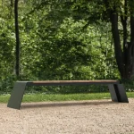 Panca senza schienale DUNC, acciaio corten - immagine 2