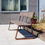 Panca con schienale MIO - corten - immagine 3
