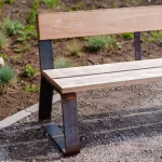 Panca con schienale MIO - corten - immagine 2