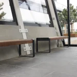 Panca senza schienale STORR, acciaio corten - immagine 3