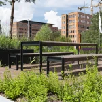 Panca senza schienale STORR, acciaio corten - immagine 6
