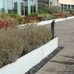 Bordatura da giardino in acciaio zincato, bordo superiore dritto, angolo esterno - immagine 3