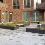 Muro di contenimento in alluminio, bordo superiore stretto, dritto - immagine 4