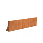 Muro di contenimento in acciaio Corten, bordo superiore stretto, dritto