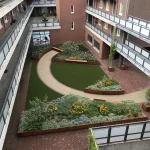 Muro di contenimento in acciaio Corten, bordo superiore stretto, angolo interno - immagine 4