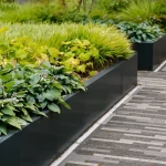 Muro di contenimento in acciaio rivestito, bordo superiore stretto, dritto - immagine 2